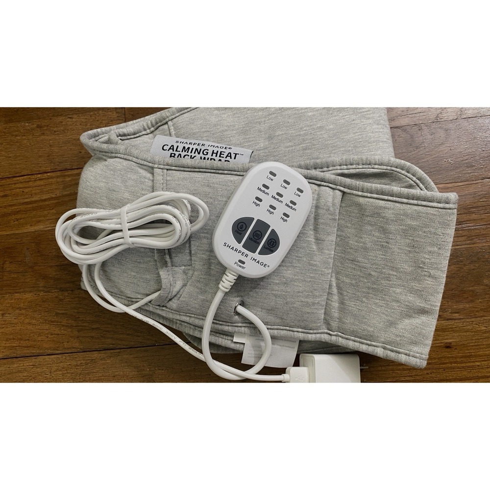 Sharper Image Calming Heat Back Wrap Vibration Inflatable Lumber - Never Used
